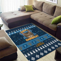 Happy Hanukcat Christmas Design Area Rug Xmas Holiday Patterns - Wonder Print Shop