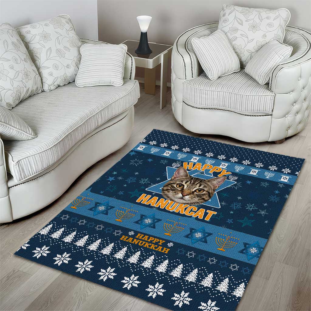 Happy Hanukcat Christmas Design Area Rug Xmas Holiday Patterns - Wonder Print Shop