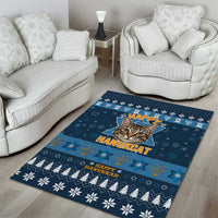 Happy Hanukcat Christmas Design Area Rug Xmas Holiday Patterns - Wonder Print Shop