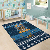 Happy Hanukcat Christmas Design Area Rug Xmas Holiday Patterns - Wonder Print Shop