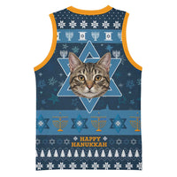 Happy Hanukcat Christmas Design Basketball Jersey Xmas Holiday Patterns - Wonder Print Shop