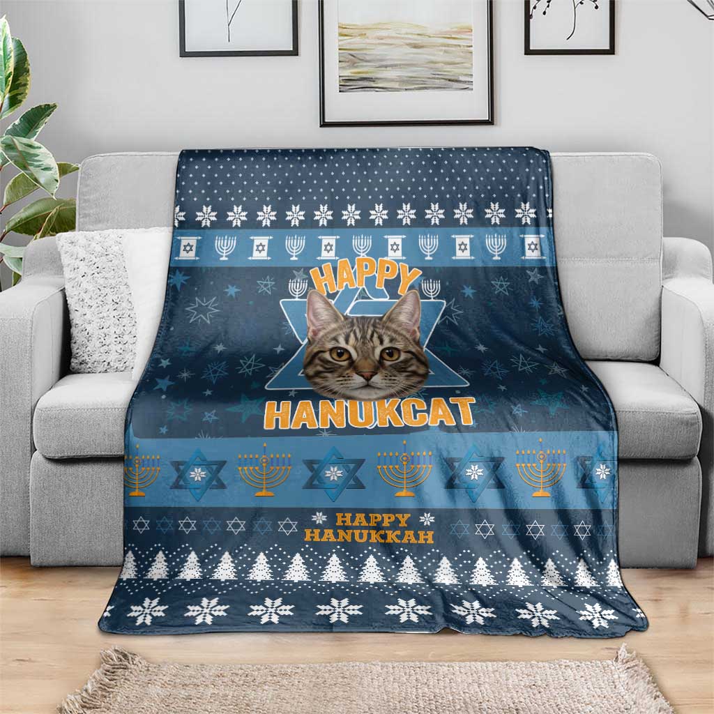 Happy Hanukcat Christmas Design Blanket Xmas Holiday Patterns - Wonder Print Shop
