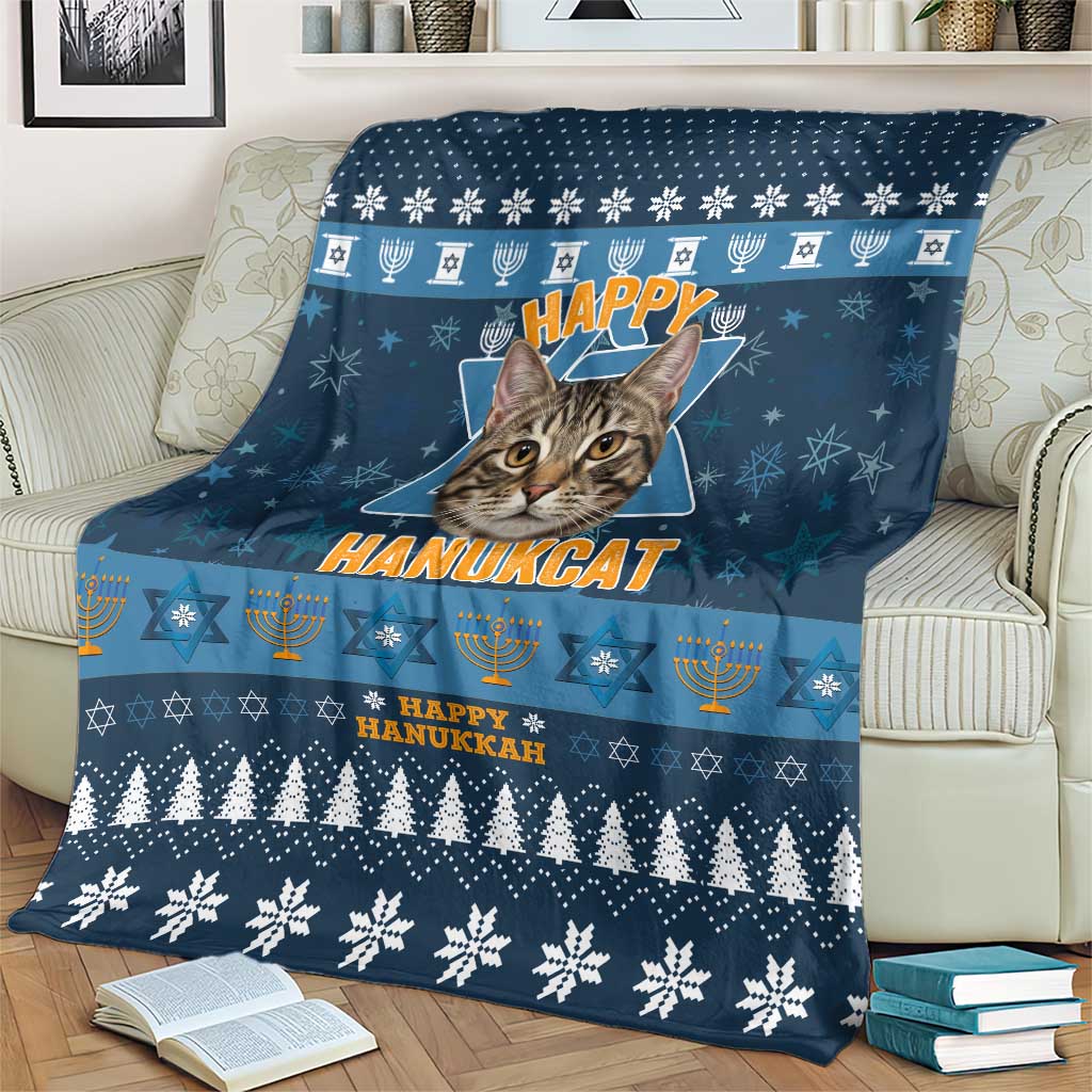 Happy Hanukcat Christmas Design Blanket Xmas Holiday Patterns - Wonder Print Shop