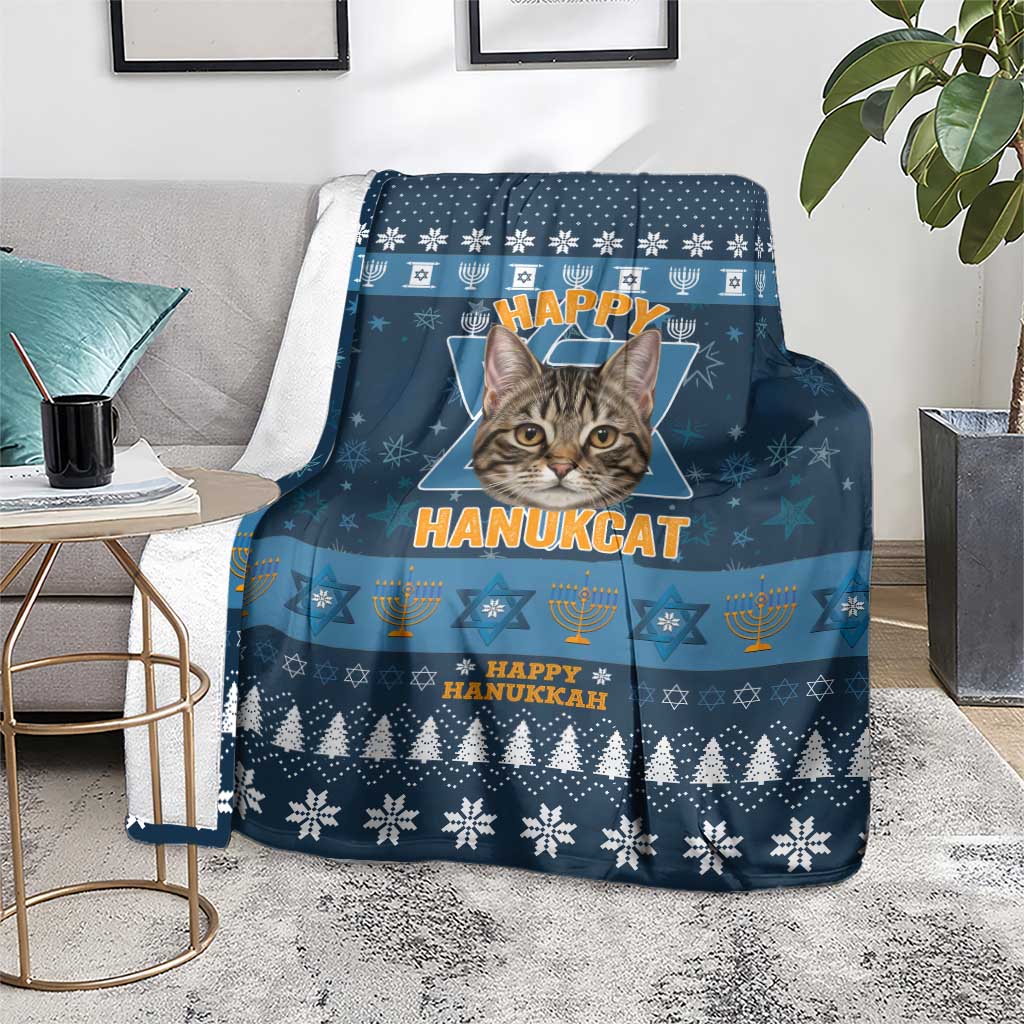 Happy Hanukcat Christmas Design Blanket Xmas Holiday Patterns - Wonder Print Shop