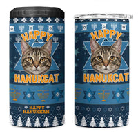 Happy Hanukcat Christmas Design 4 in 1 Can Cooler Tumbler Xmas Holiday Patterns - Wonder Print Shop
