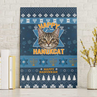 Happy Hanukcat Christmas Design Canvas Wall Art Xmas Holiday Patterns - Wonder Print Shop