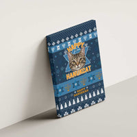 Happy Hanukcat Christmas Design Canvas Wall Art Xmas Holiday Patterns - Wonder Print Shop