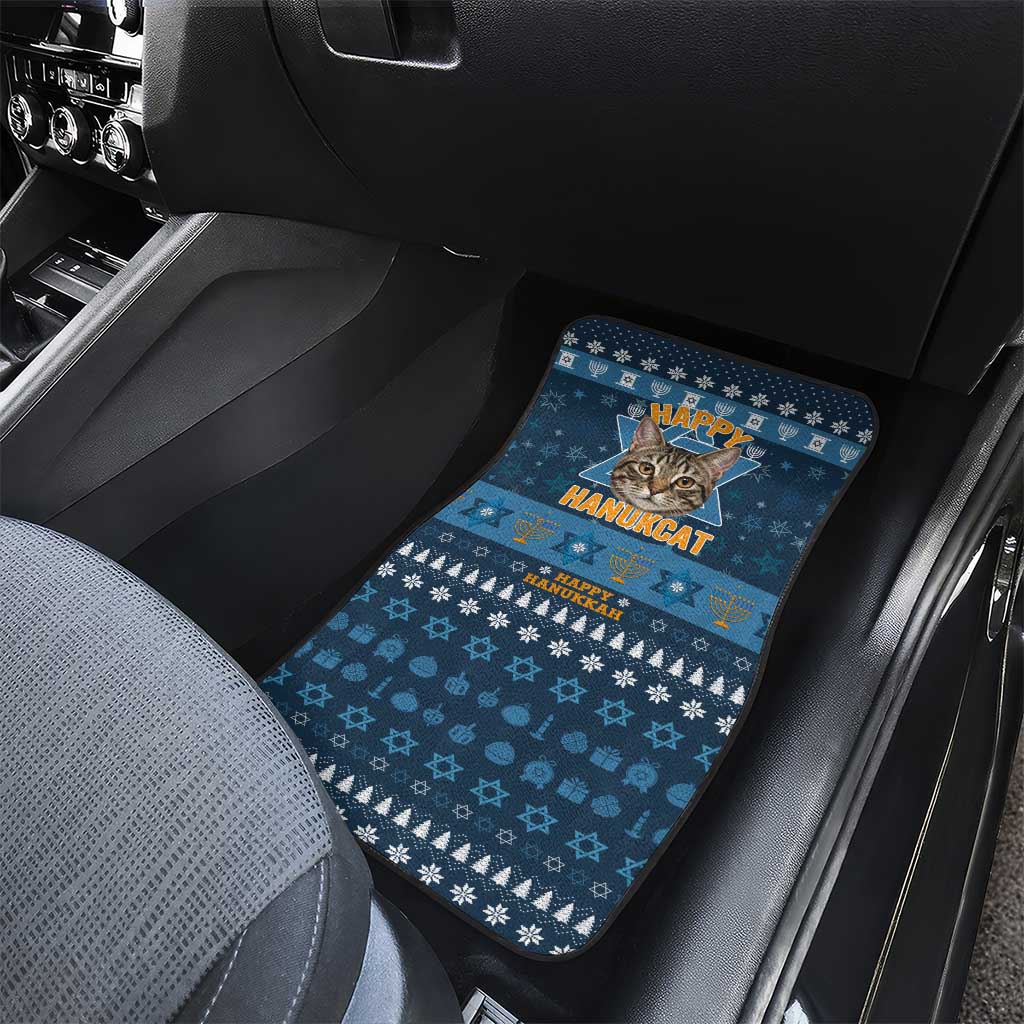 Happy Hanukcat Christmas Design Car Mats Xmas Holiday Patterns - Wonder Print Shop