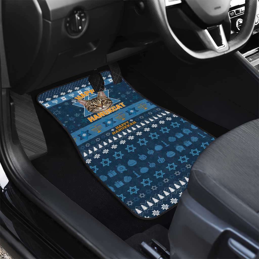 Happy Hanukcat Christmas Design Car Mats Xmas Holiday Patterns - Wonder Print Shop
