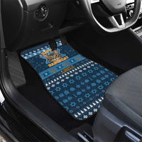 Happy Hanukcat Christmas Design Car Mats Xmas Holiday Patterns - Wonder Print Shop