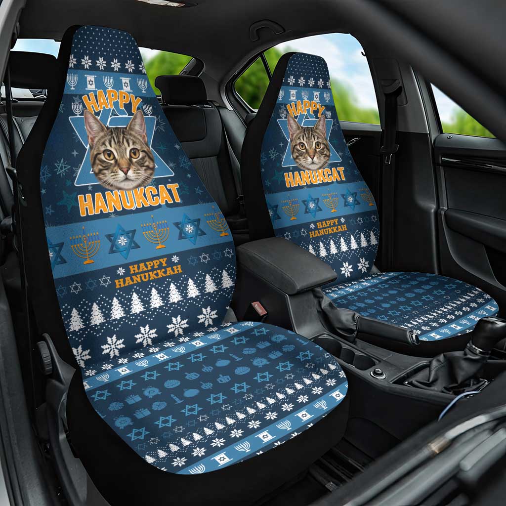 Happy Hanukcat Christmas Design Car Seat Cover Xmas Holiday Patterns - Wonder Print Shop