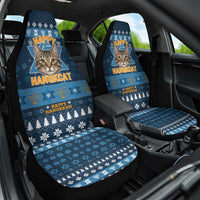 Happy Hanukcat Christmas Design Car Seat Cover Xmas Holiday Patterns - Wonder Print Shop