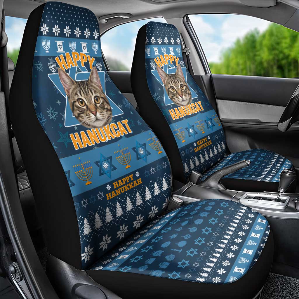 Happy Hanukcat Christmas Design Car Seat Cover Xmas Holiday Patterns - Wonder Print Shop