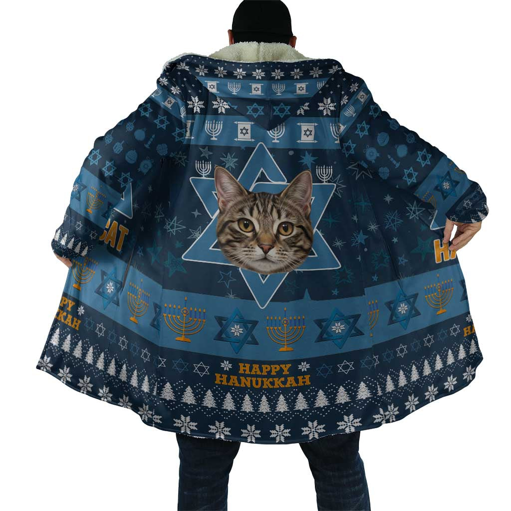 Happy Hanukcat Christmas Design Cloak Xmas Holiday Patterns - Wonder Print Shop