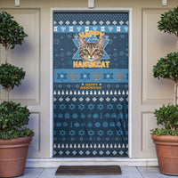 Happy Hanukcat Christmas Design Door Cover Xmas Holiday Patterns - Wonder Print Shop
