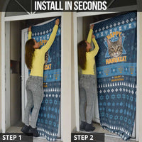 Happy Hanukcat Christmas Design Door Cover Xmas Holiday Patterns - Wonder Print Shop