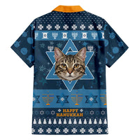Happy Hanukcat Christmas Design Family Matching Mermaid Dress and Hawaiian Shirt Xmas Holiday Patterns - Wonder Print Shop