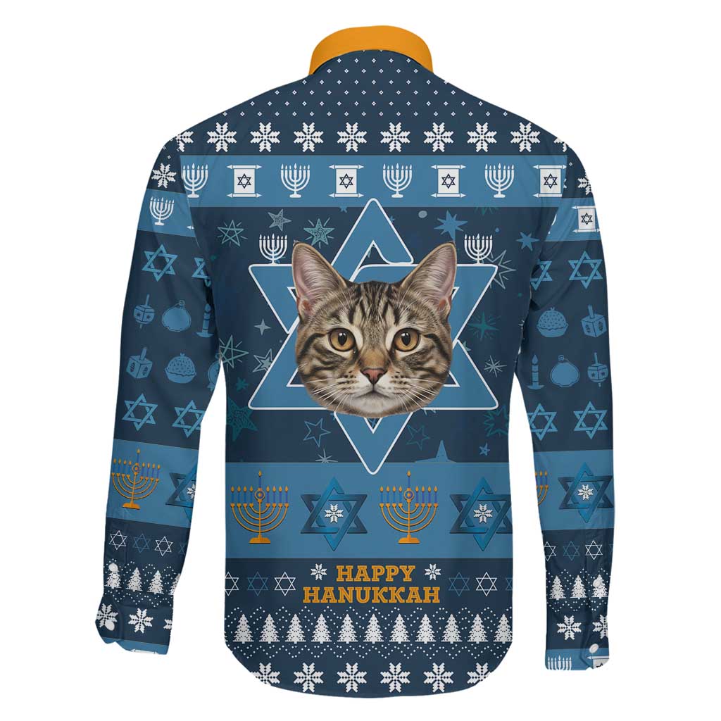 Happy Hanukcat Christmas Design Family Matching Mermaid Dress and Hawaiian Shirt Xmas Holiday Patterns - Wonder Print Shop
