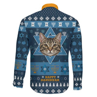 Happy Hanukcat Christmas Design Family Matching Mermaid Dress and Hawaiian Shirt Xmas Holiday Patterns - Wonder Print Shop