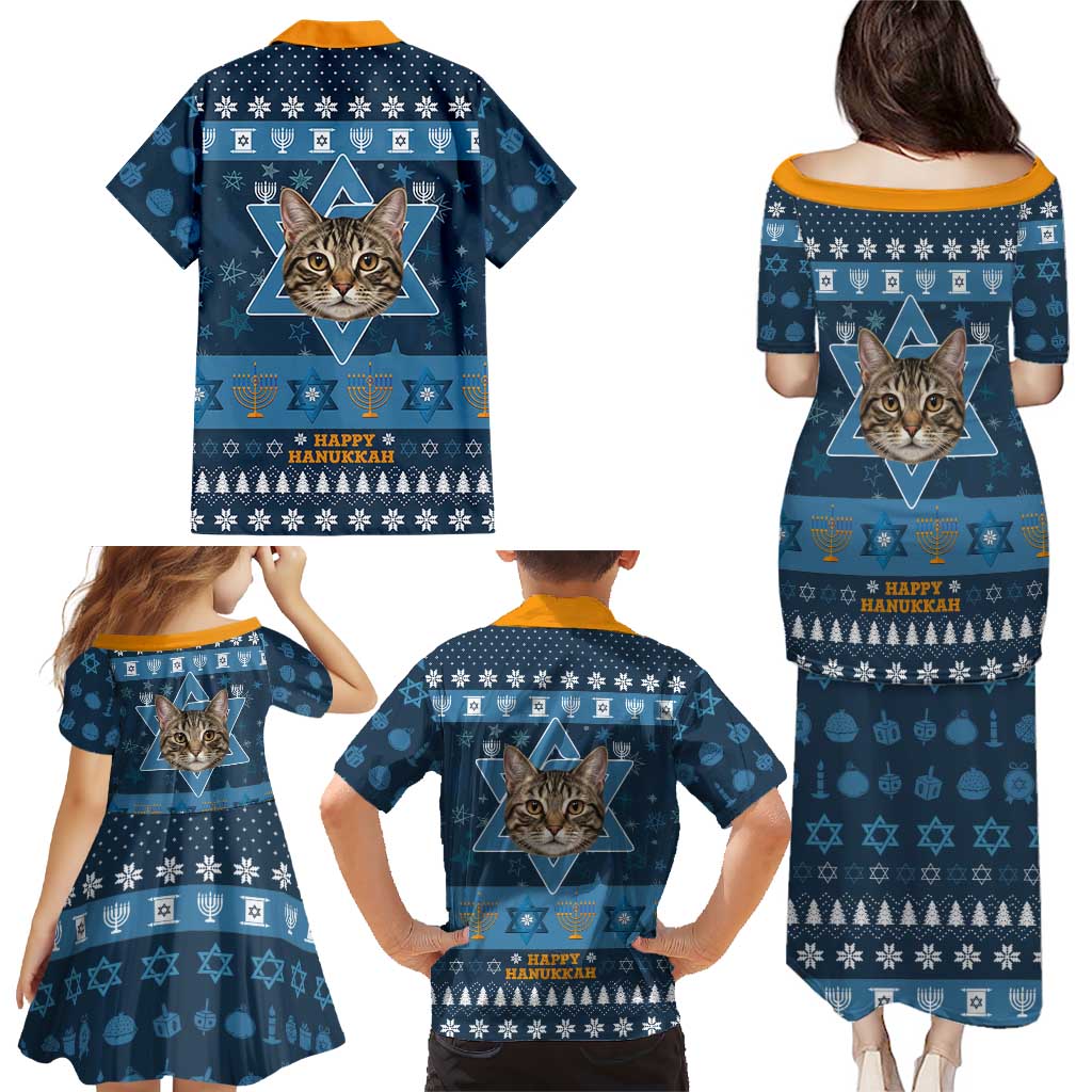 Happy Hanukcat Christmas Design Family Matching Puletasi and Hawaiian Shirt Xmas Holiday Patterns - Wonder Print Shop
