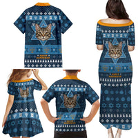 Happy Hanukcat Christmas Design Family Matching Puletasi and Hawaiian Shirt Xmas Holiday Patterns - Wonder Print Shop