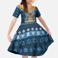 Happy Hanukcat Christmas Design Family Matching Summer Maxi Dress and Hawaiian Shirt Xmas Holiday Patterns - Wonder Print Shop