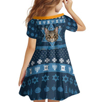Happy Hanukcat Christmas Design Family Matching Summer Maxi Dress and Hawaiian Shirt Xmas Holiday Patterns - Wonder Print Shop