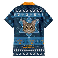 Happy Hanukcat Christmas Design Family Matching Summer Maxi Dress and Hawaiian Shirt Xmas Holiday Patterns - Wonder Print Shop