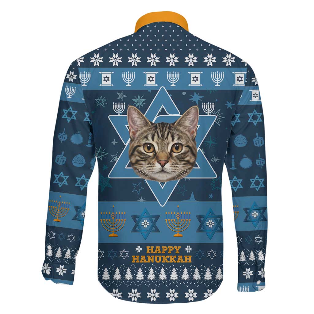 Happy Hanukcat Christmas Design Family Matching Tank Maxi Dress and Hawaiian Shirt Xmas Holiday Patterns - Wonder Print Shop