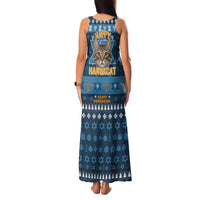 Happy Hanukcat Christmas Design Family Matching Tank Maxi Dress and Hawaiian Shirt Xmas Holiday Patterns - Wonder Print Shop