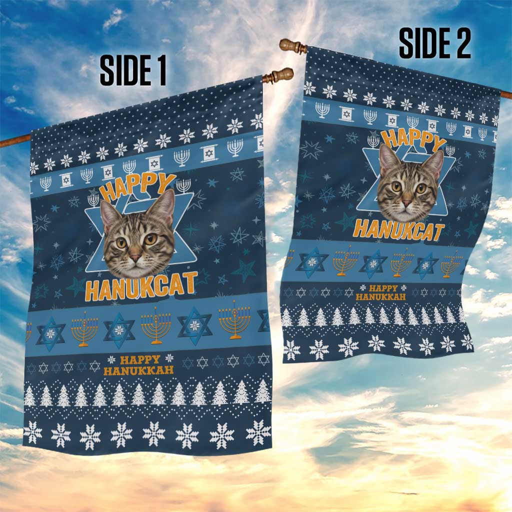 Happy Hanukcat Christmas Design Garden Flag Xmas Holiday Patterns - Wonder Print Shop