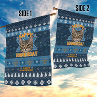 Happy Hanukcat Christmas Design Garden Flag Xmas Holiday Patterns - Wonder Print Shop
