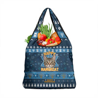 Happy Hanukcat Christmas Design Grocery Bag Xmas Holiday Patterns - Wonder Print Shop
