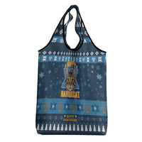 Happy Hanukcat Christmas Design Grocery Bag Xmas Holiday Patterns - Wonder Print Shop
