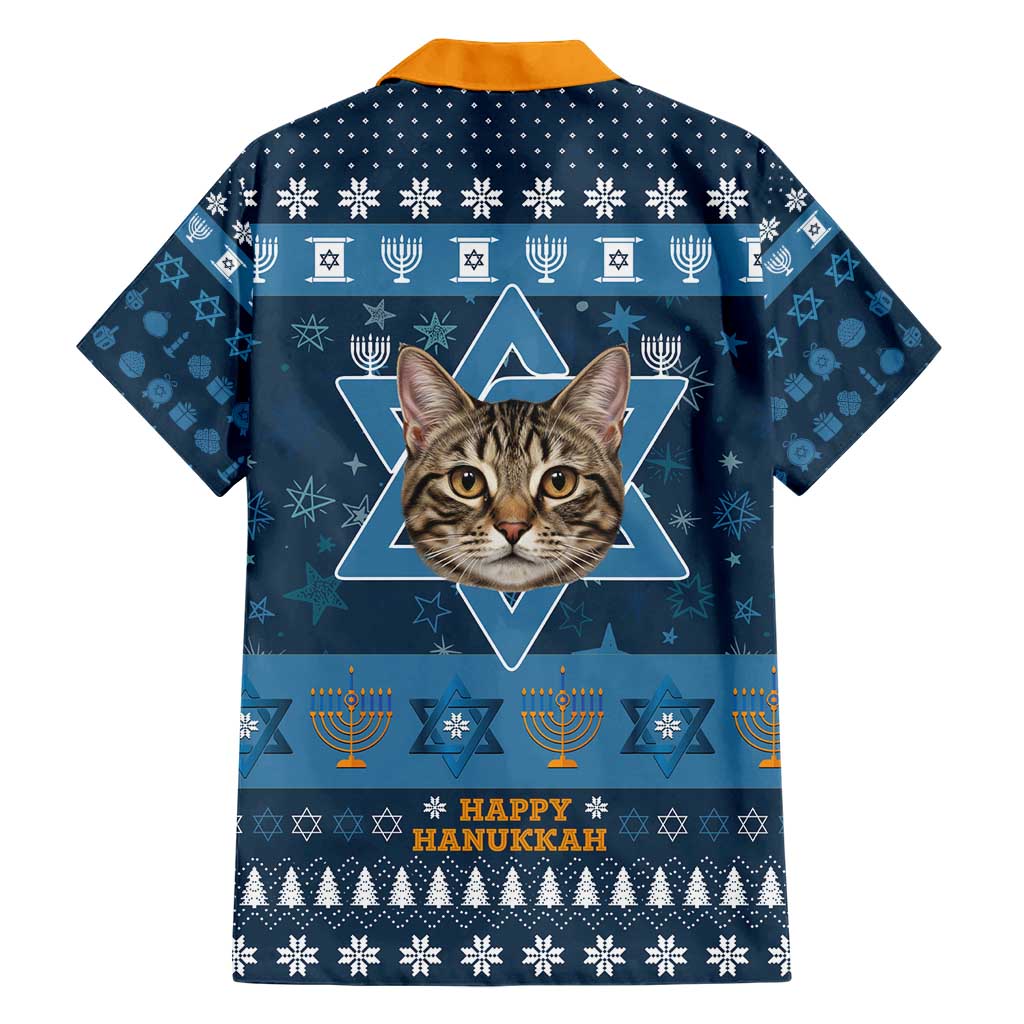 Happy Hanukcat Christmas Design Hawaiian Shirt Xmas Holiday Patterns - Wonder Print Shop