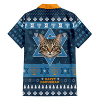 Happy Hanukcat Christmas Design Hawaiian Shirt Xmas Holiday Patterns - Wonder Print Shop