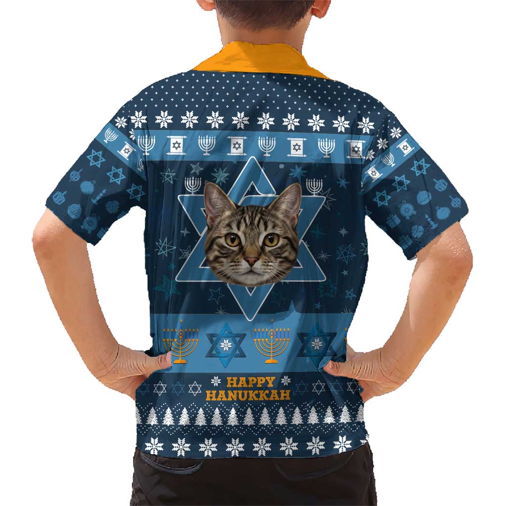 Happy Hanukcat Christmas Design Hawaiian Shirt Xmas Holiday Patterns - Wonder Print Shop