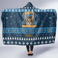 Happy Hanukcat Christmas Design Hooded Blanket Xmas Holiday Patterns - Wonder Print Shop