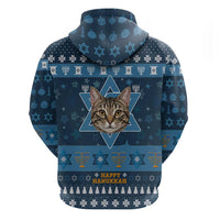 Happy Hanukcat Christmas Design Hoodie Xmas Holiday Patterns - Wonder Print Shop