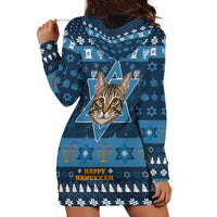 Happy Hanukcat Christmas Design Hoodie Dress Xmas Holiday Patterns - Wonder Print Shop