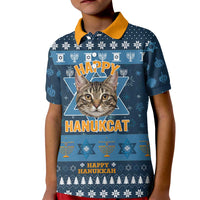 Happy Hanukcat Christmas Design Kid Polo Shirt Xmas Holiday Patterns - Wonder Print Shop