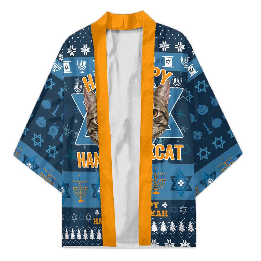 Happy Hanukcat Christmas Design Kimono Xmas Holiday Patterns - Wonder Print Shop
