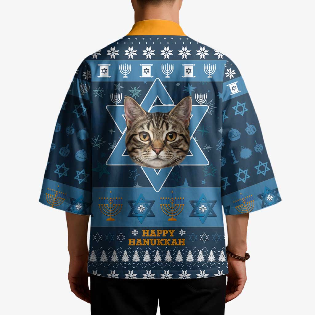 Happy Hanukcat Christmas Design Kimono Xmas Holiday Patterns - Wonder Print Shop