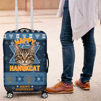 Happy Hanukcat Christmas Design Luggage Cover Xmas Holiday Patterns - Wonder Print Shop