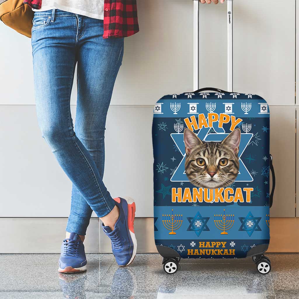 Happy Hanukcat Christmas Design Luggage Cover Xmas Holiday Patterns - Wonder Print Shop