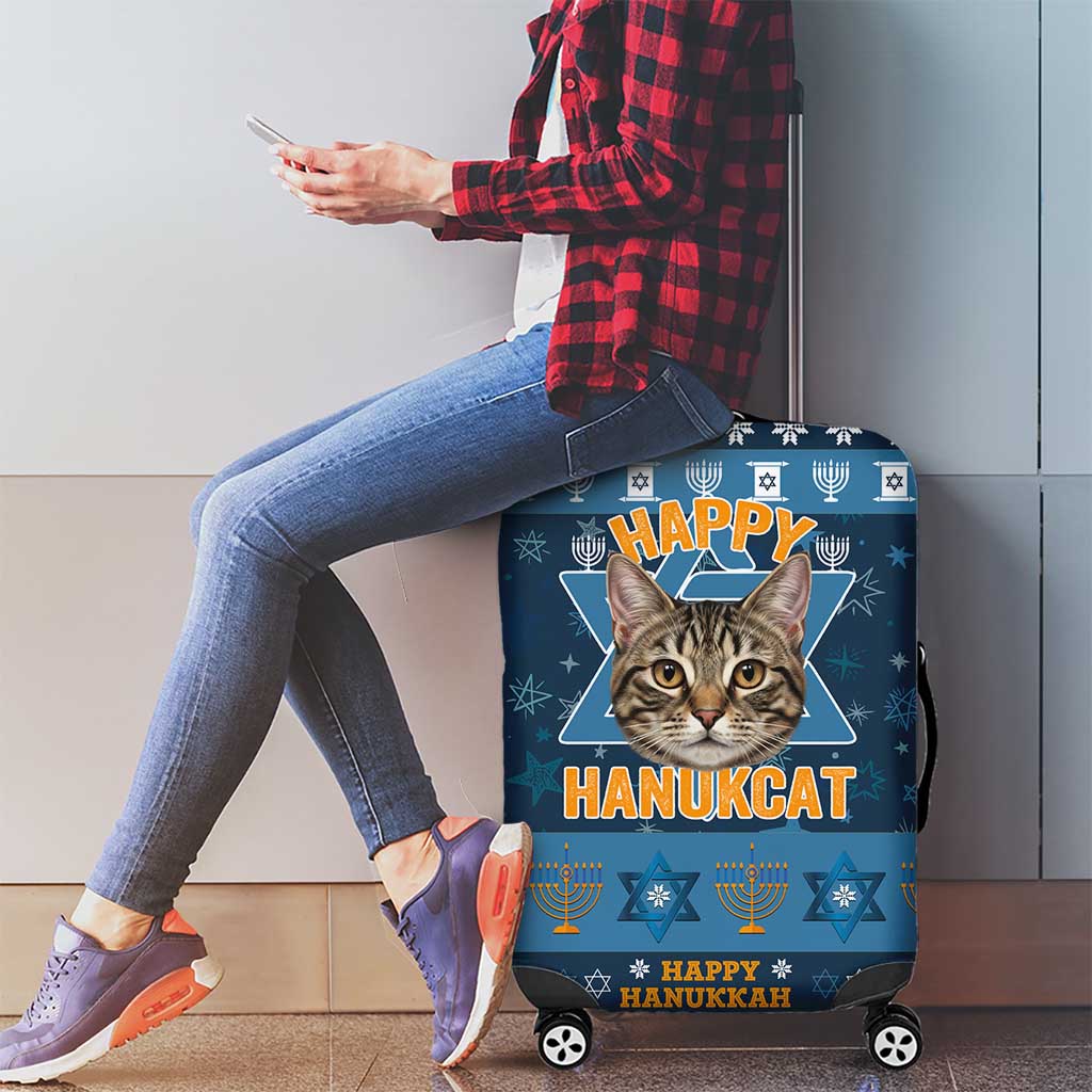 Happy Hanukcat Christmas Design Luggage Cover Xmas Holiday Patterns - Wonder Print Shop