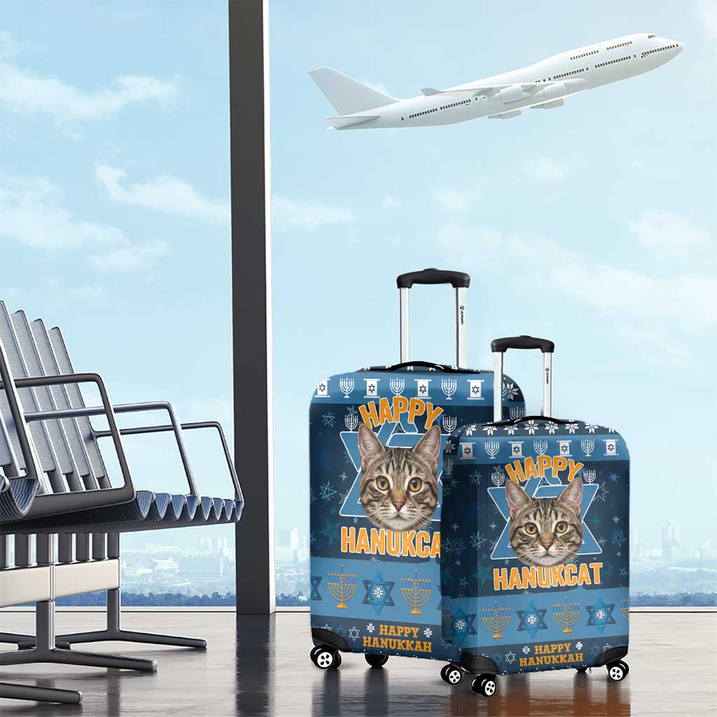 Happy Hanukcat Christmas Design Luggage Cover Xmas Holiday Patterns - Wonder Print Shop