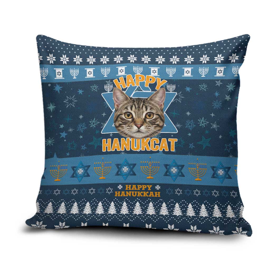 Happy Hanukcat Christmas Design Pillow Cover Xmas Holiday Patterns - Wonder Print Shop