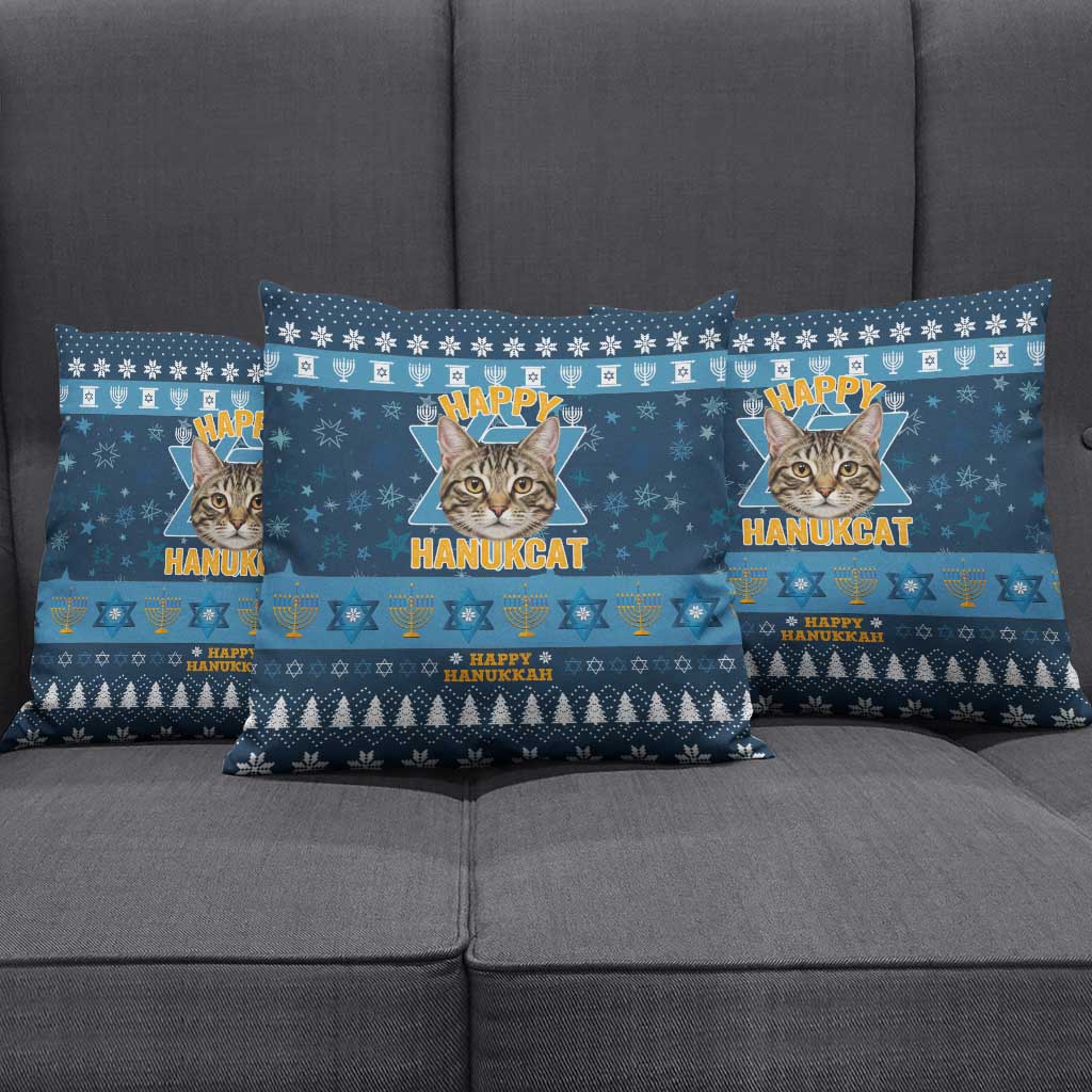 Happy Hanukcat Christmas Design Pillow Cover Xmas Holiday Patterns - Wonder Print Shop