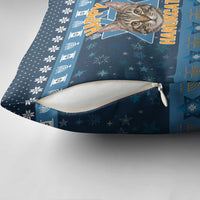 Happy Hanukcat Christmas Design Pillow Cover Xmas Holiday Patterns - Wonder Print Shop